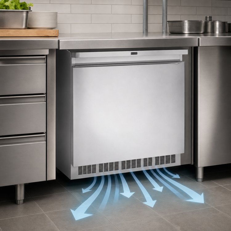 Product image #3 for Randell 32-Inch 1-Section Undercounter Freezer, 8.6 Cu. Ft., Rear-Mounted Self-Contained Refrigeration, Solid Door