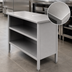 Thumbnail image #3 for John Boos Open Front Enclosed Base Stainless Steel Work Table, 72 x 24 Inches