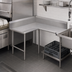 Thumbnail image #3 for John Boos Pro-Bowl L-Shaped Corner Clean Dishtable, 60-Inch Machine Side x 84-Inch End Side, Right-to-Left
