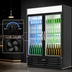 Thumbnail image #3 for Beverage Air MarketMax Dual Temp Two-Section Reach-In Glass Door Merchandiser Refrigerator, 52 Inch, Bottom-Mounted Self-Contained