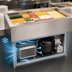 Thumbnail image #3 for La Rosa Refrigeration 3-Pan Drop-In Self-Contained Refrigerated Cold Pan, 44-3/8 Inch Wide, 115V