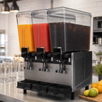 Thumbnail image #3 for Vollrath VBBE3-37-F 3-Bowl Fountain Spray Refrigerated Beverage Dispenser, 5.3-Gallon Bowls, Countertop Stainless Steel