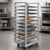 Thumbnail image #3 for Dinex Universal Aluminum Angle Rack, 20 Tray Capacity, 3-Inch Slide Spacing
