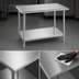 Thumbnail image #3 for Advance Tabco Stainless Steel Flat Top Work Table with Adjustable Undershelf, 30 x 24 Inches