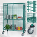Thumbnail image #3 for Quantum Mobile Wire Security Cage with 2 Shelves, Doors, and Casters, 48 x 21 x 69 Inches