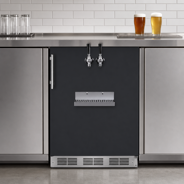 Product image #4 for Summit Commercial 24-Inch ADA-Height Front Tap Built-In Beer Kegerator, 2-Tap, 5.3 Cu. Ft.