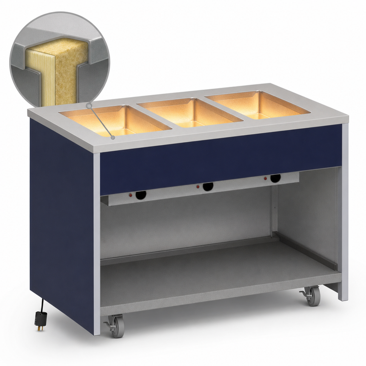Product image #3 for Atlas Metal INFIH-5 Mobile Hot Food Unit, 5-Well, Electric