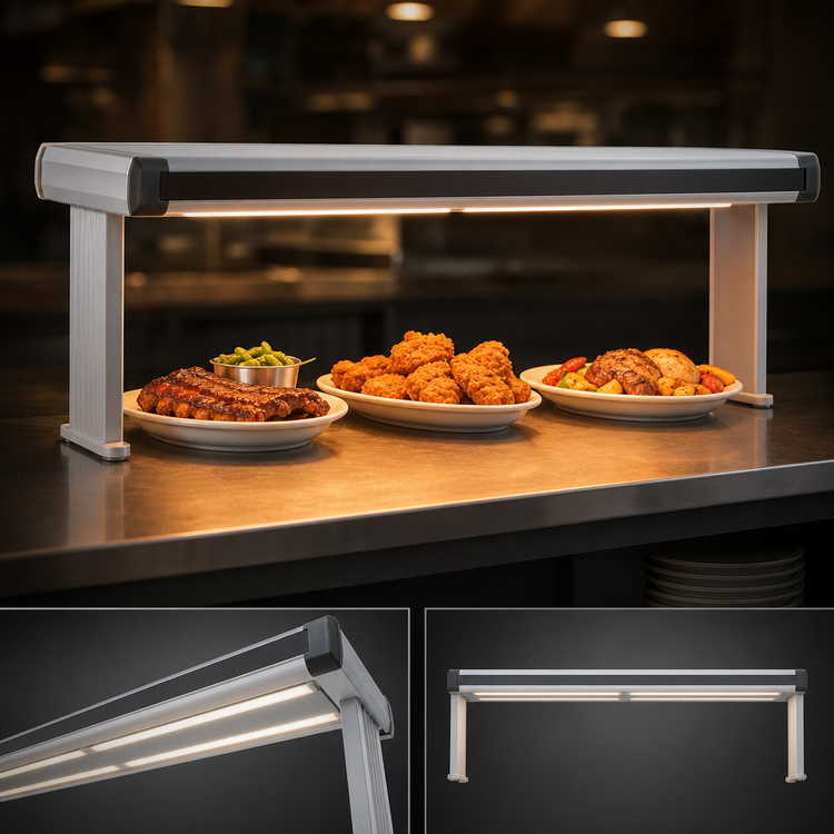 Product image #3 for Hatco Glo-Ray Designer Dual Strip Heater with Lights, 33-1/2-Inch Wide, Aluminum, 1020 Watts