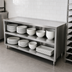 Thumbnail image #3 for John Boos 84-Inch Wide Open Front Dish Storage Cabinet with Stainless Steel Top and Body