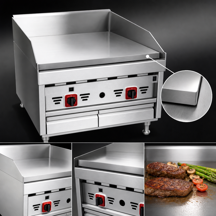 Product image #3 for MagiKitch'n MKG24 24-Inch Countertop Gas Griddle with 1-Inch Polished Plate