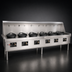 Thumbnail image #3 for York 6-Chamber Gas Wok Range with Water-Cooled Top and Chinese Swing Faucets