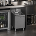 Thumbnail image #3 for CHOICE 18-Inch Stainless Steel Underbar Hand & Dump Sink Cabinet with Hinged Door, Faucet, and Dry Waste Chute