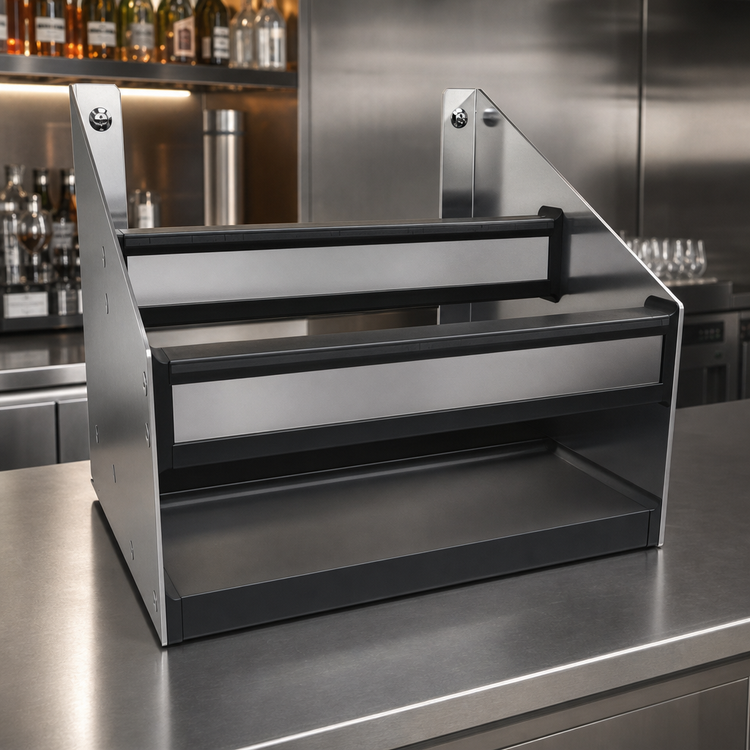 Product image #3 for Glastender DSR-12 12-Inch Double Stainless Steel Speed Rail