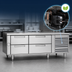 Thumbnail image #3 for Polar Cuisine 84-Inch Self-Contained Refrigerated Drawer Base, 4 Drawers, Stainless Steel, 115V