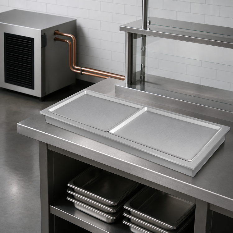 Product image #3 for Hatco FTBX-S2 Remote Drop-In Slim Frost Top, 2 Full-Size Sheet Pan Capacity