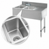 Thumbnail image #3 for Advance Tabco Underbar Basics 48-Inch 2-Compartment Stainless Steel Bar Sink with Right Drainboard and Deck Faucet
