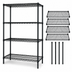 Thumbnail image #3 for Quantum 60 Inch W x 36 Inch D x 54 Inch H Stationary Black Epoxy Wire Shelving Starter Kit