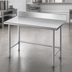 Thumbnail image #3 for Advance Tabco 84-Inch x 24-Inch 16-Gauge 304 Stainless Steel Work Table with 5-Inch Backsplash