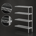 Thumbnail image #3 for Eagle Group A4-74-1842C 4-Tier Add-On Wire Shelving Unit, 42W x 18D x 74H, Chrome-Plated