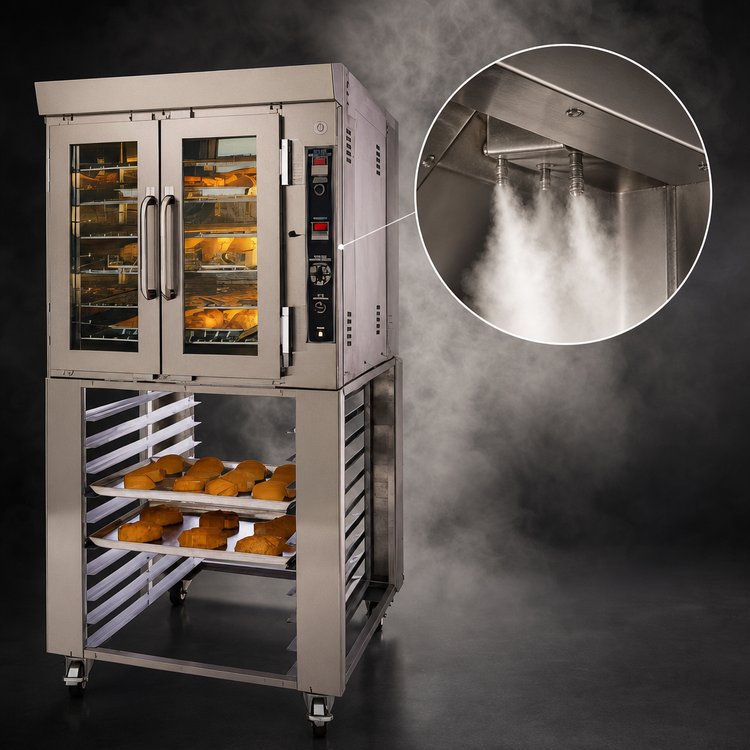 Product image #3 for Jet-Air JA6 Single-Deck Full-Size Electric Convection Oven with Steam Injection, 6 Pan Capacity