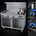 Thumbnail image #3 for Garland G Starfire Pro 48-Inch Commercial Gas Restaurant Range with 2 Open Burners, 36-Inch Griddle, and 2 Storage Bases
