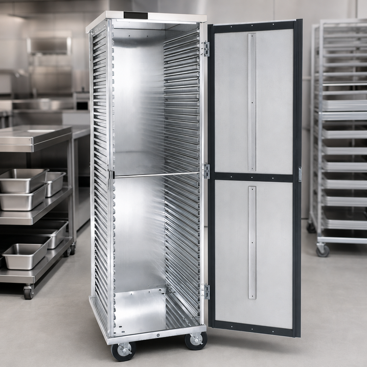 Product image #3 for Cres Cor Mobile Non-Insulated Aluminum Transport Storage Cabinet, 40-Pan Capacity for 18" x 26" Pans