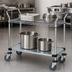 Thumbnail image #3 for Quantum 42 x 18 x 37-1/2 Inch Chrome-Plated Utility Bus Cart with Wire and Solid Shelves