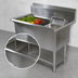 Thumbnail image #3 for John Boos Pro-Bowl 2-Compartment Freestanding Stainless Steel Sink with Legs, 16