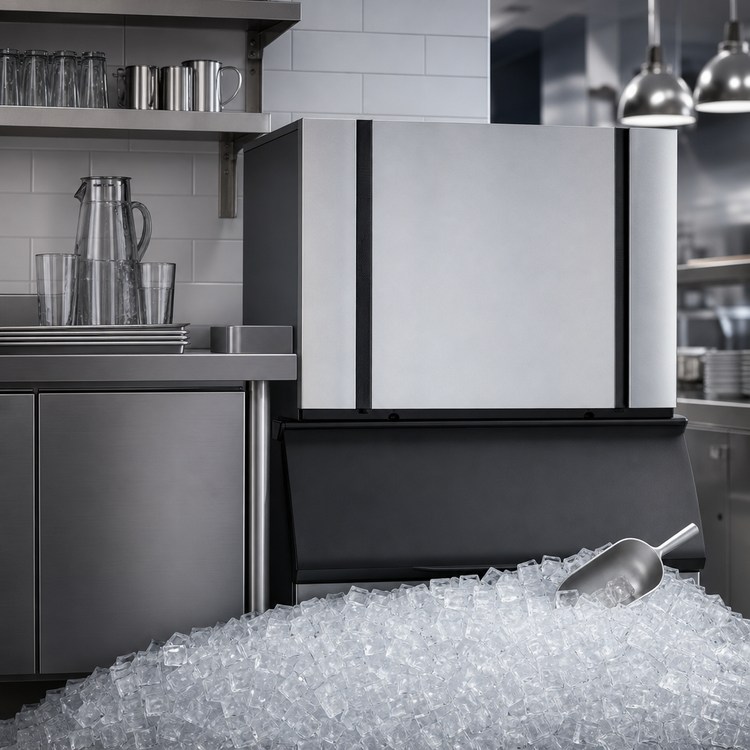 Product image #4 for Ice-O-Matic Elevation Series Modular Half-Size Cube Ice Maker, Remote Cooled, 48.25-Inch Wide