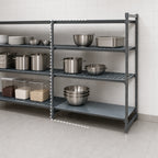 Thumbnail image #3 for Cambro Camshelving® Basics Plus CBA243064VS4580 Polymer Shelving Add-On Unit, 24" Deep x 30" Wide x 64" High, 4-Tier, Vented/Solid