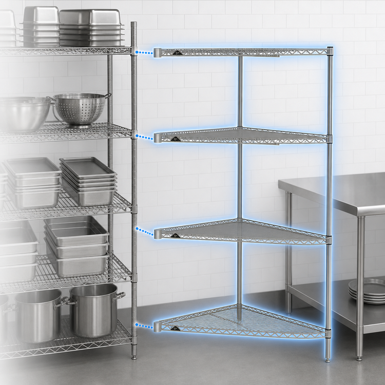 Product image #3 for Metro Super Erecta 30-Inch W x 24-Inch D x 63-Inch H Chrome-Plated Add-On Wire Shelving Unit