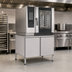 Thumbnail image #3 for RATIONAL Stand IV Stationary Stainless Steel Oven Stand with Hinged Doors and 14 Supporting Rails