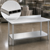 Thumbnail image #3 for Spec-Master 48 Inch x 36 Inch Stainless Steel Work Table with 4-1/2 Inch Backsplash and Adjustable Undershelf