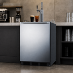 Thumbnail image #4 for Summit Commercial SBC58BLBIADACMTWIN ADA Combo Nitro/Cold Brew Coffee Dispenser, 5.5 Cu. Ft., Dual-Tap, Built-In/Freestanding