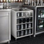 Thumbnail image #3 for Krowne Royal Series KR-G18 Underbar Glass Storage Cabinet, 18-Inch Wide x 24-Inch Deep, 3 Stainless Steel Shelves, No Top