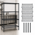 Thumbnail image #3 for Quantum 60 Inch W x 12 Inch D x 86 Inch H 4-Shelf Stationary Wire Shelving Starter Kit