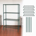 Thumbnail image #3 for Quantum 60W x 18D x 74H 4-Shelf Wire Shelving Starter Kit, Stationary, Green Epoxy Antimicrobial Finish