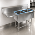 Thumbnail image #3 for John Boos Pro-Bowl 2-Compartment Sink with Left Drainboard, 82-3/16