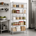 Thumbnail image #3 for EAGLEbrite 5-Tier Stationary Wire Shelving Starter Unit, 48 x 21 x 86 Inches, Zinc Finish