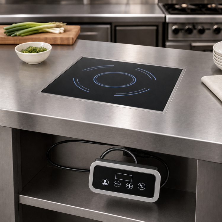 Product image #3 for Admiral Craft Drop-In Single-Burner Induction Cooktop with Remote Control Box, 120V