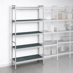 Thumbnail image #3 for Fermod Fermostock 5R38B83 5-Tier Starter Polymer Shelving Unit, 38 in. W x 18 in. D x 83 in. H, Anodized Aluminum, Gray