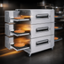 Thumbnail image #3 for Lincoln Impinger Low Profile Triple-Deck Triple-Belt Gas Conveyor Pizza Oven with FastBake Technology