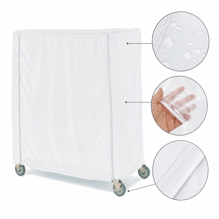 Product image #3 for Metro Waterproof Vinyl-Nylon Coated Cart Cover for 36 x 18 x 62 Inch Queen Mary/Banquet Carts