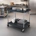 Thumbnail image #3 for Metro myCart Series 2-Shelf Polymer Utility Cart, Black, 400 lb Capacity