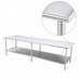 Thumbnail image #3 for 108-Inch x 24-Inch Stainless Steel Work Table with Adjustable Undershelf