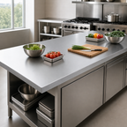 Thumbnail image #3 for John Boos KCT-SS9636 96 x 36 Inch Stainless Steel Countertop, 1-1/2 Inch Thick, No Backsplash
