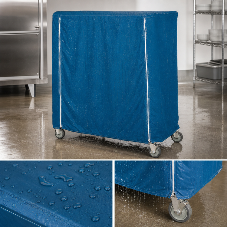 Product image #3 for Metro Waterproof Vinyl-Nylon Banquet Cart Cover, 48 x 24 x 62 Inches