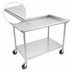 Thumbnail image #3 for John Boos 36-7/8-Inch Stainless Steel Sorting Table with Raised Edge, Undershelf, and Locking Casters