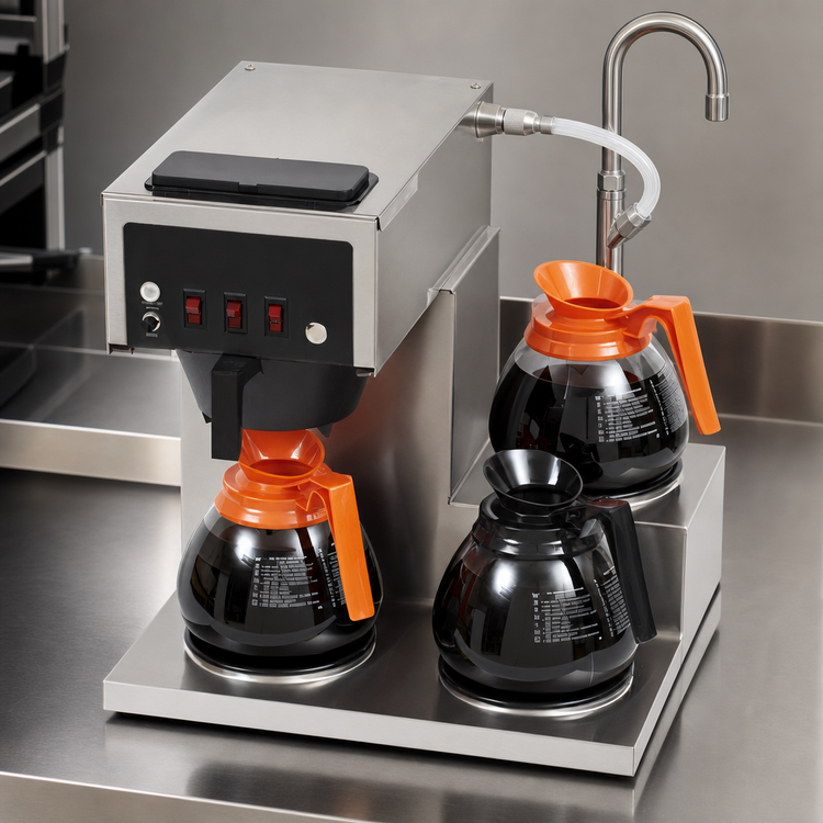 Product image #3 for Bloomfield Koffee King Low-Profile Automatic Fill Decanter Brewer with 3 Lower Warmers, Pour-Over Option, 120V