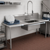 Thumbnail image #3 for Pro-Bowl 36-Inch Straight Stainless Steel Soiled Dishtable with Left-to-Right Operation and 20 x 20 x 8-Inch Pre-Rinse Sink Bowl